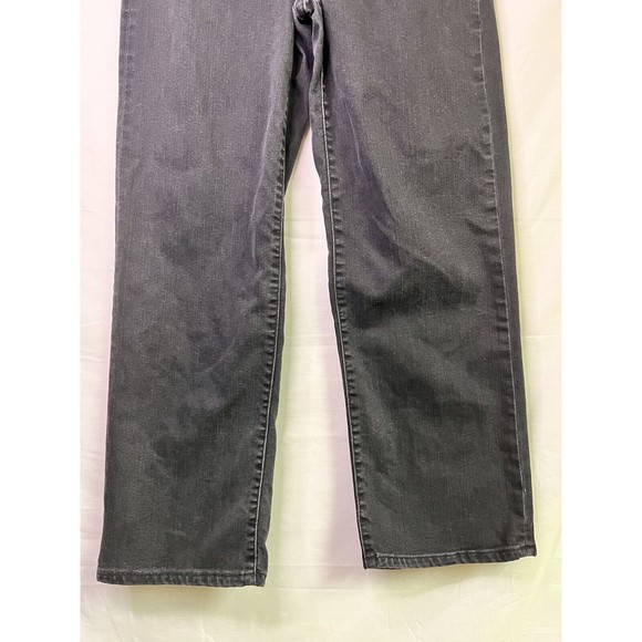 Madewell Women's Black Wide Leg Slim Crop Jeans Size 24 - Picture 4 of 11